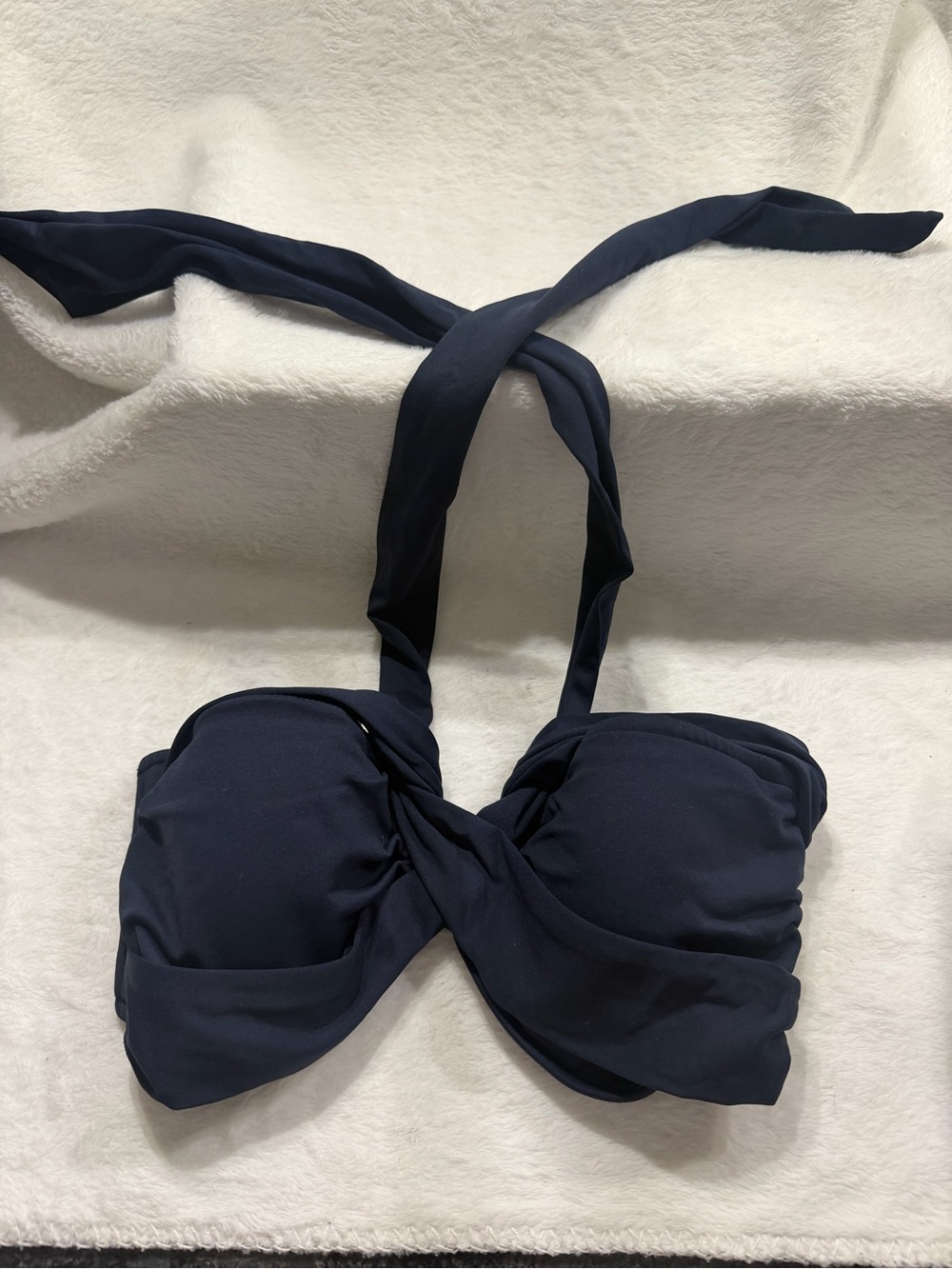 Seafolly Navy Underwire Halter Bikini U.S. Top Size 10